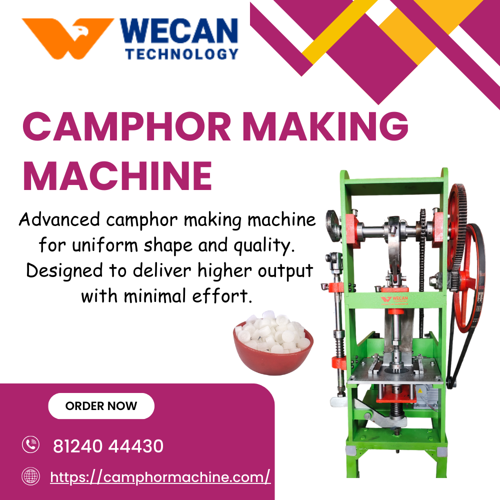Camphor Making Machine Manuacturer in Tamil Nadu – Wecan Technology
