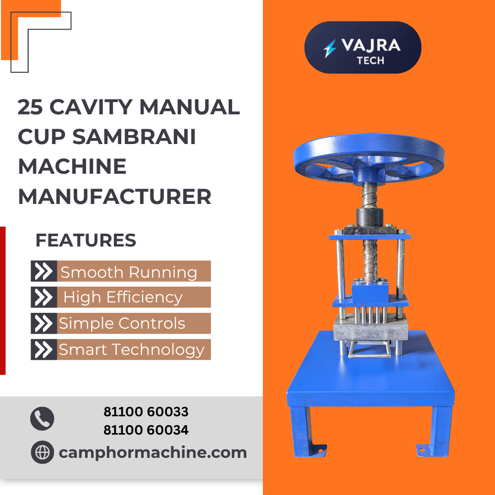 25 cavity manual cup sambrani machine Manufacturer